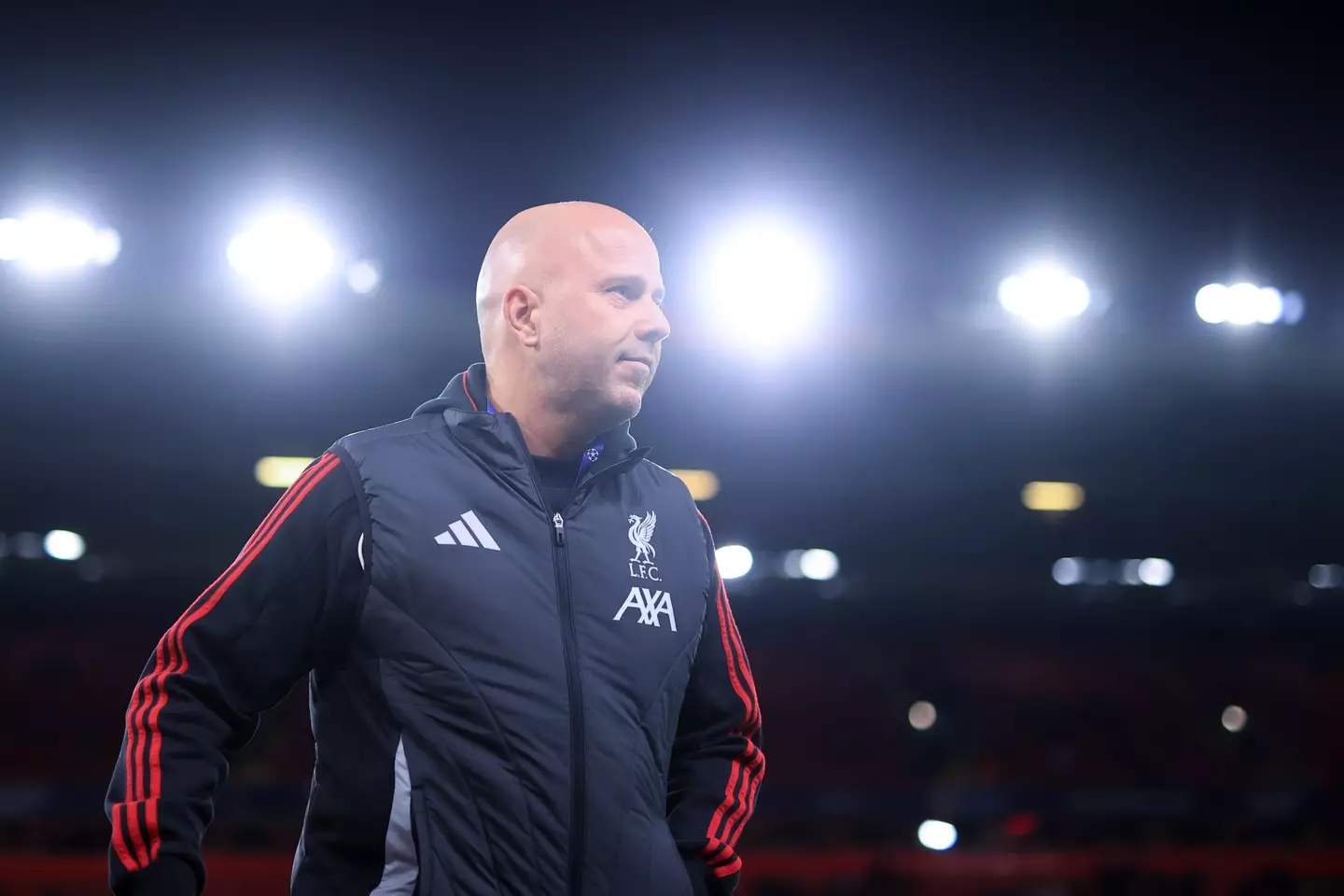 Arne Slot is under huge pressure after a poor run. Image: Getty