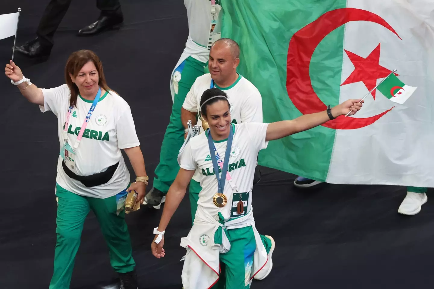 Imane Khelif won Gold at the Olympics but may not be allowed to compete again. Image: Getty