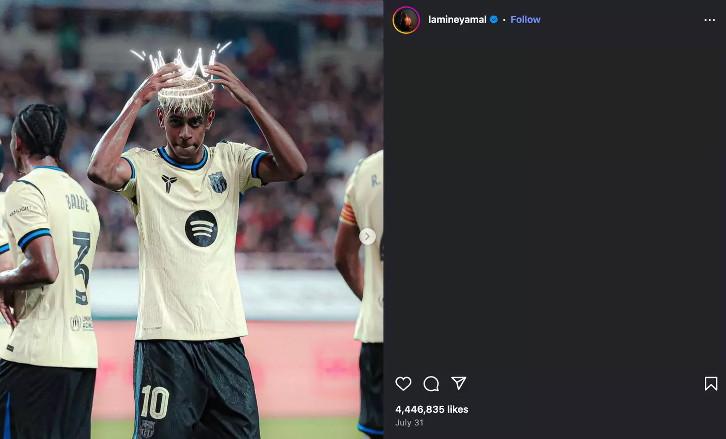 Image: Instagram/@lamineyamal