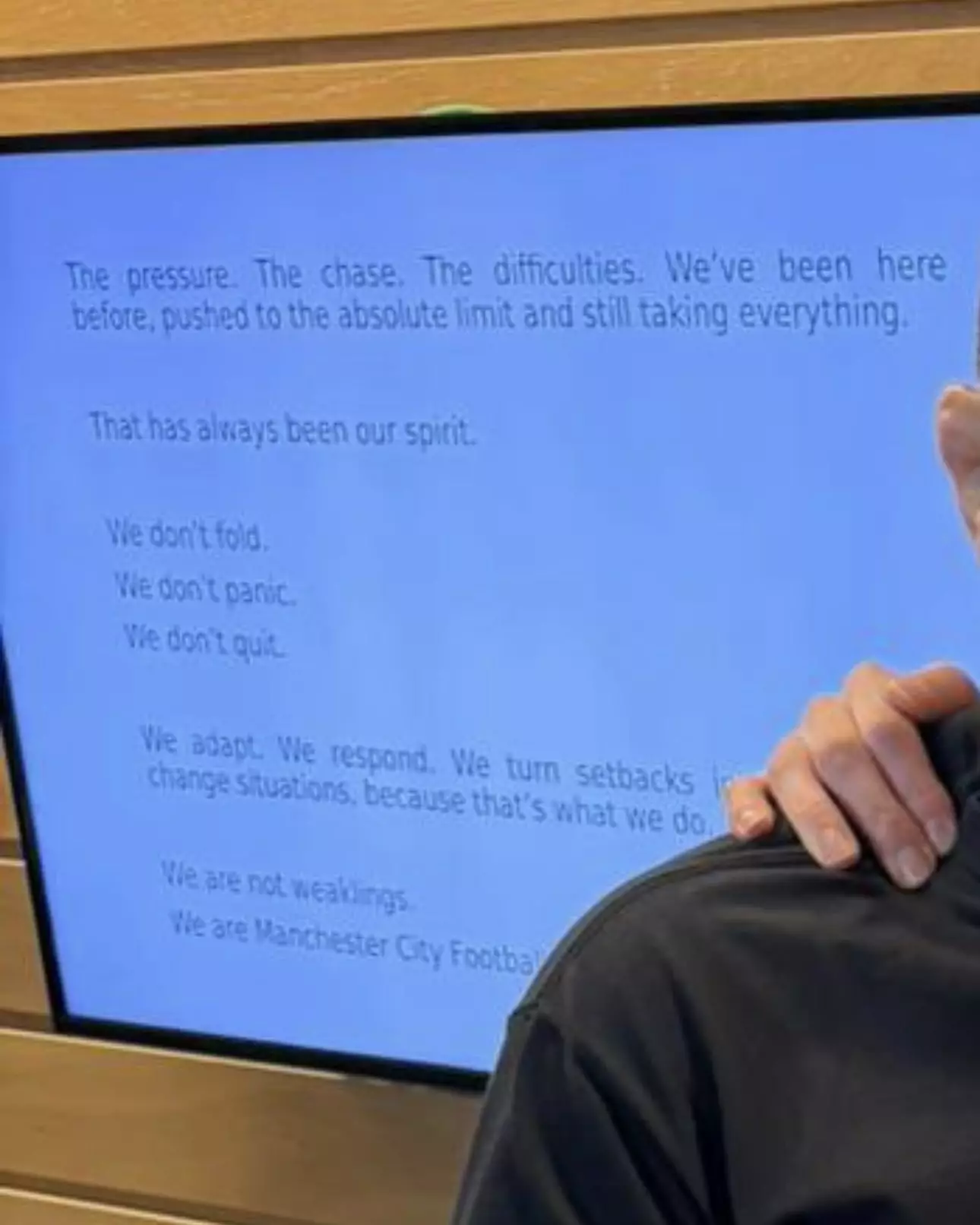 The message in the background of Haaland's post. Image: Getty