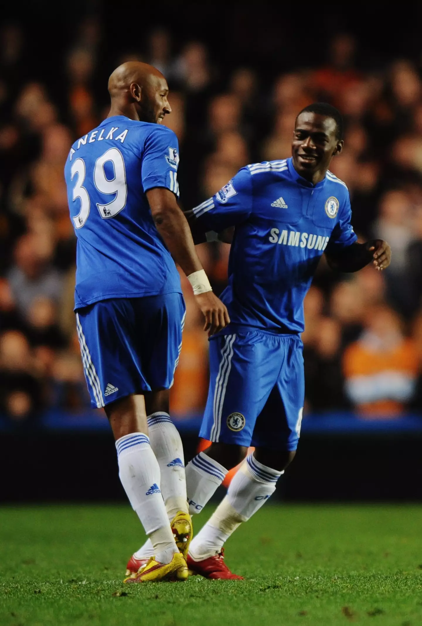 A debut to remember. Nicolas Anelka was delighted for his fellow countryman. Image credit: Getty