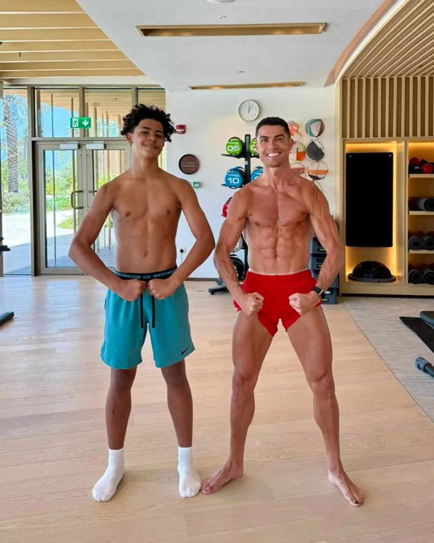 Cristiano Ronaldo posted a picture of him and his son on Instagram. Image: Getty