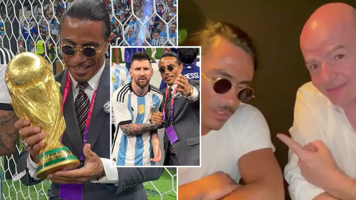 Fans discover why Salt Bae was allowed to pose with World Cup trophy on pitch after final