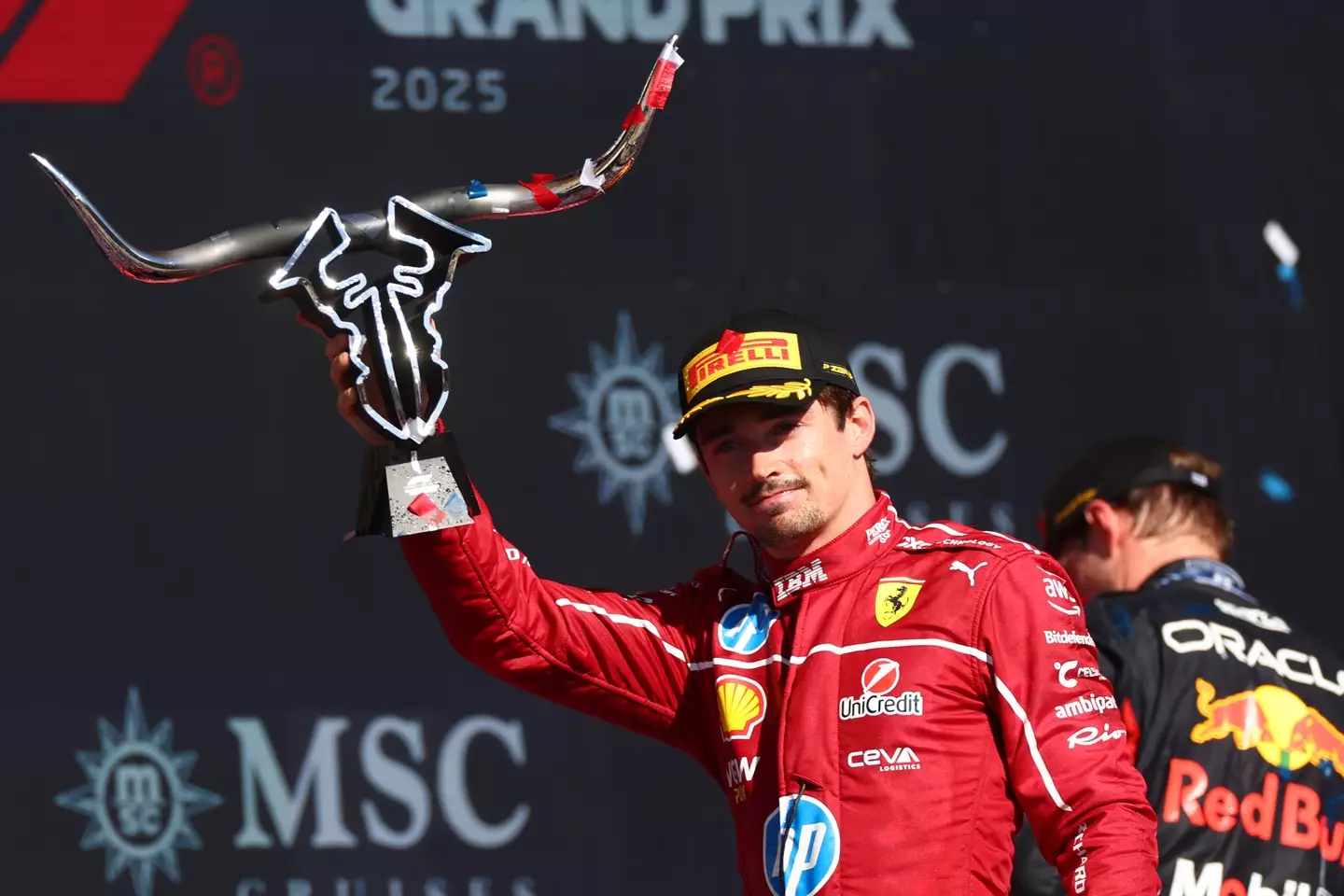 Charles Leclerc finished third at the US GP. (Image: Peter Fox / Stringer via Getty)