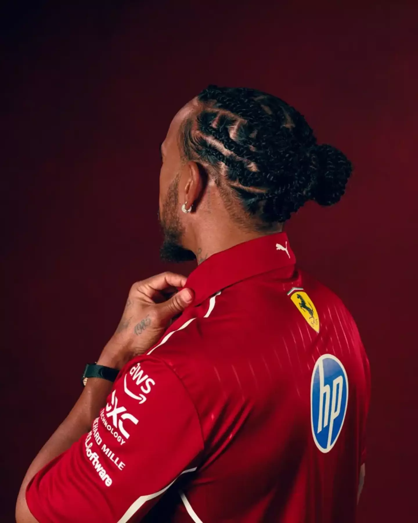 Lewis Hamilton's Ferrari kit has been met with backlash online. (Image: Ferrari)