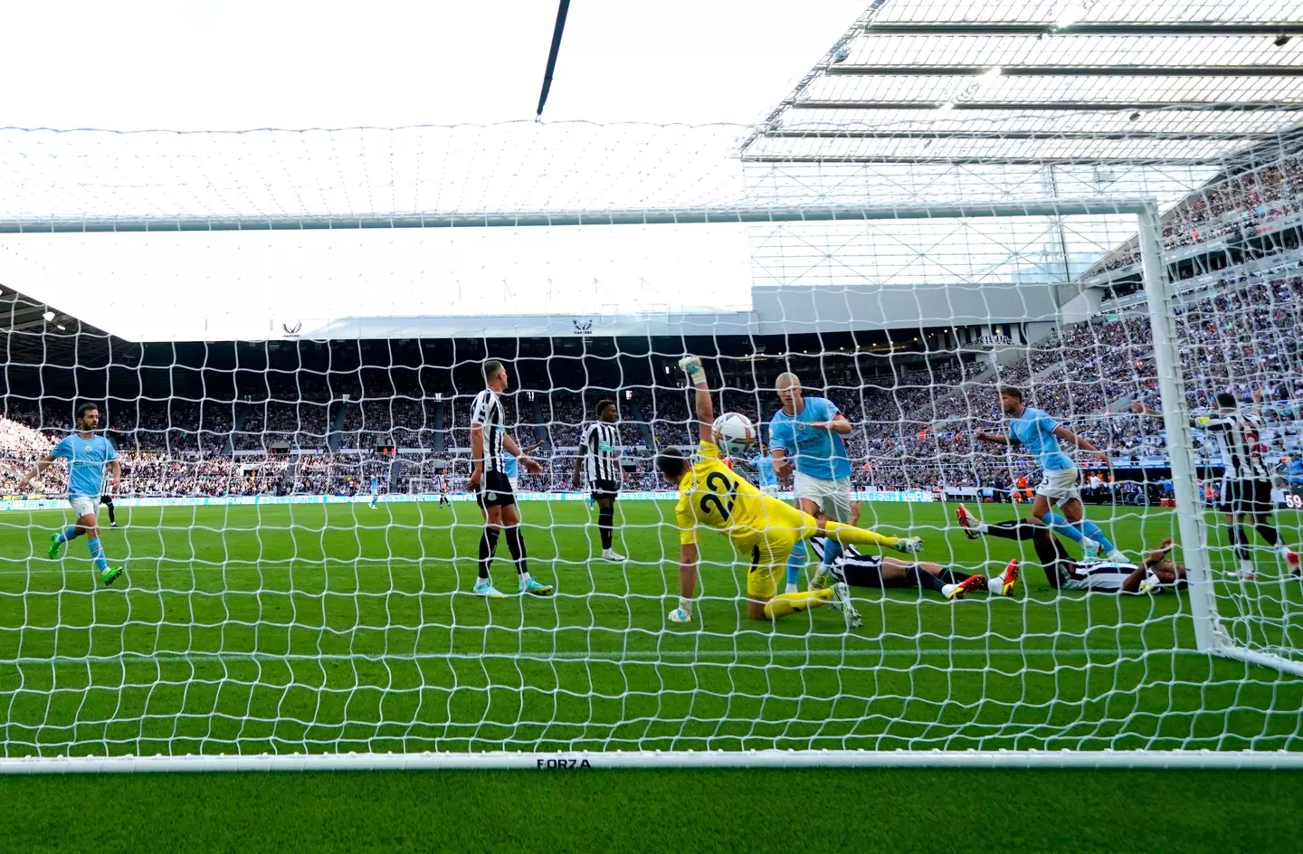 Erling Haaland scores for Man City (PA Images / Alamy)