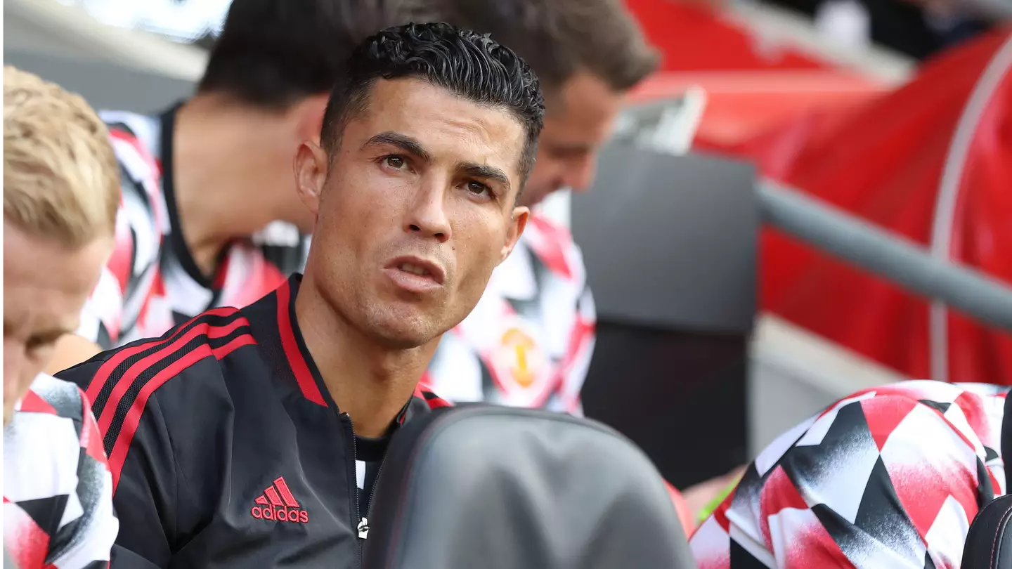 Ronaldo on the bench during Saturday's 1-0 win over Southampton. (Image