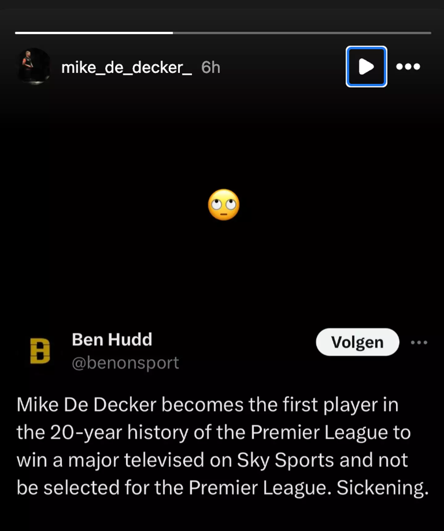 De Decker has responded on Instagram. Image credit: mike_de_decker_
