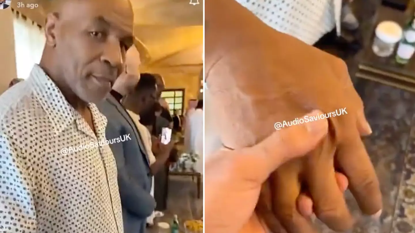 Amir Khan stuns fans with 'very strange' video of himself rubbing Mike Tyson's hands