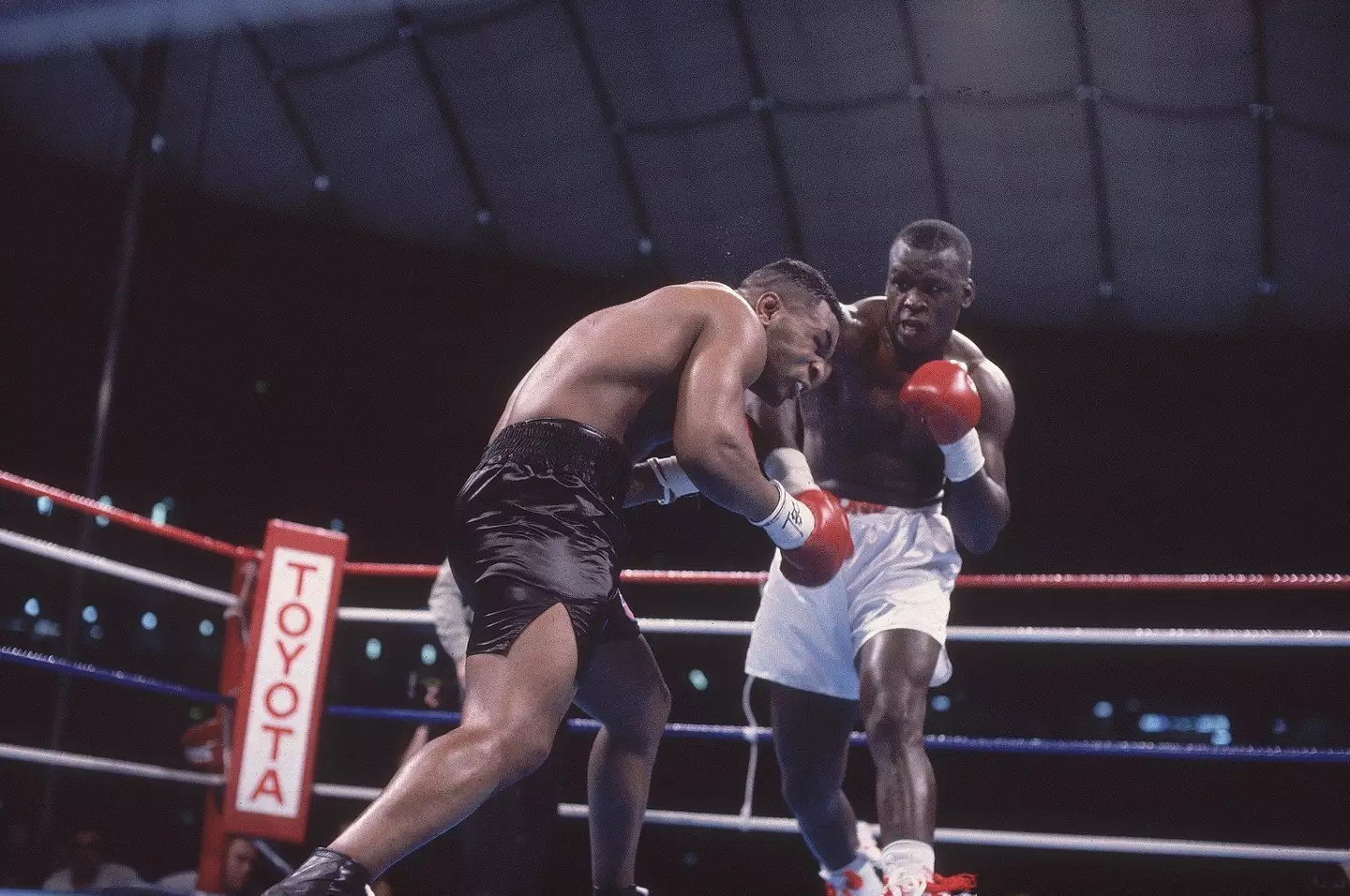 Douglas shocked the world when he knocked out Mike Tyson in Tokyo. (Image: Getty)