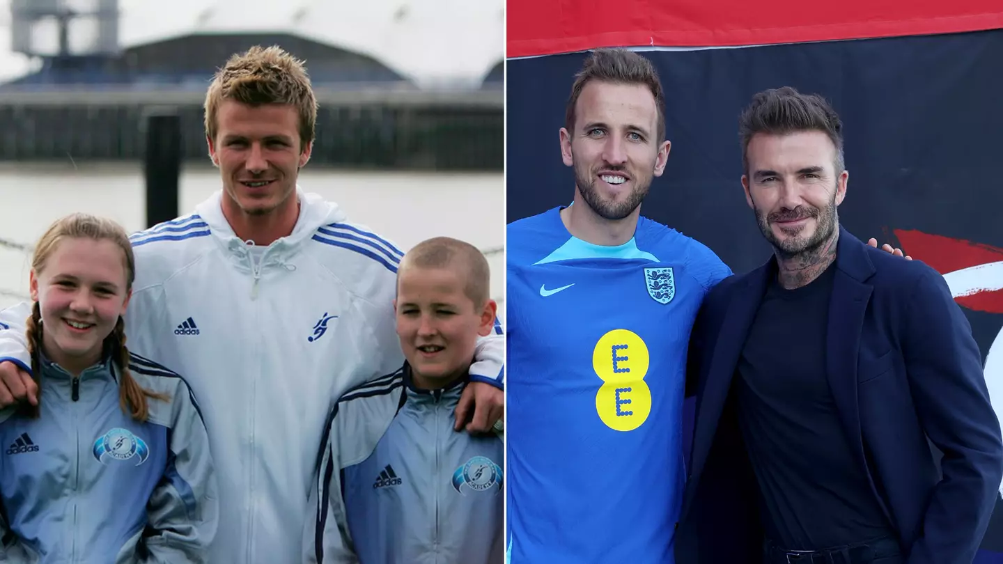 Harry Kane met David Beckham as an 11-year-old alongside schoolgirl who would become his wife