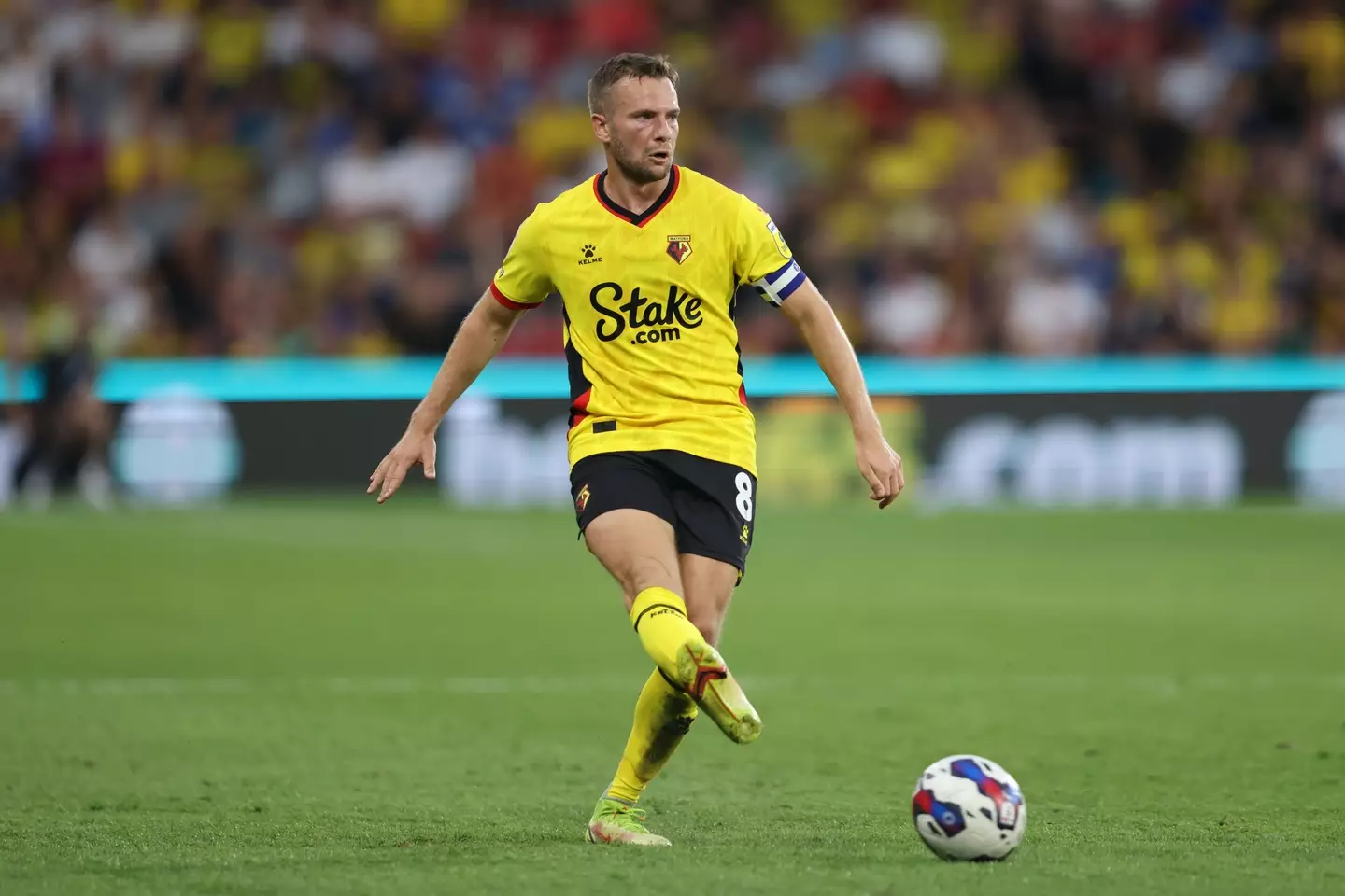 Tom Cleverley in action for Watford. Image: Getty