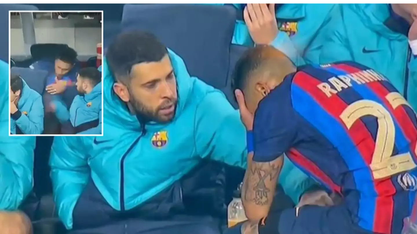Barcelona star Raphinha suffers bizarre injury by kicking a FRIDGE after Manchester United thriller in Europa League