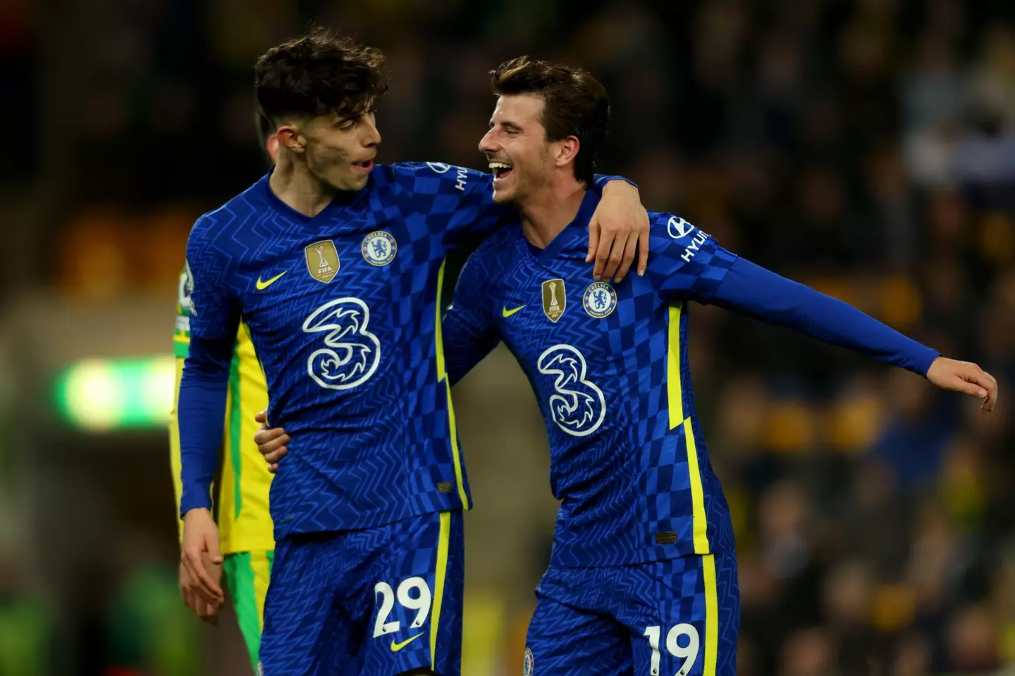 Chelsea players did wear the Three logo on their shirts in the win against Norwich. Image: PA Images