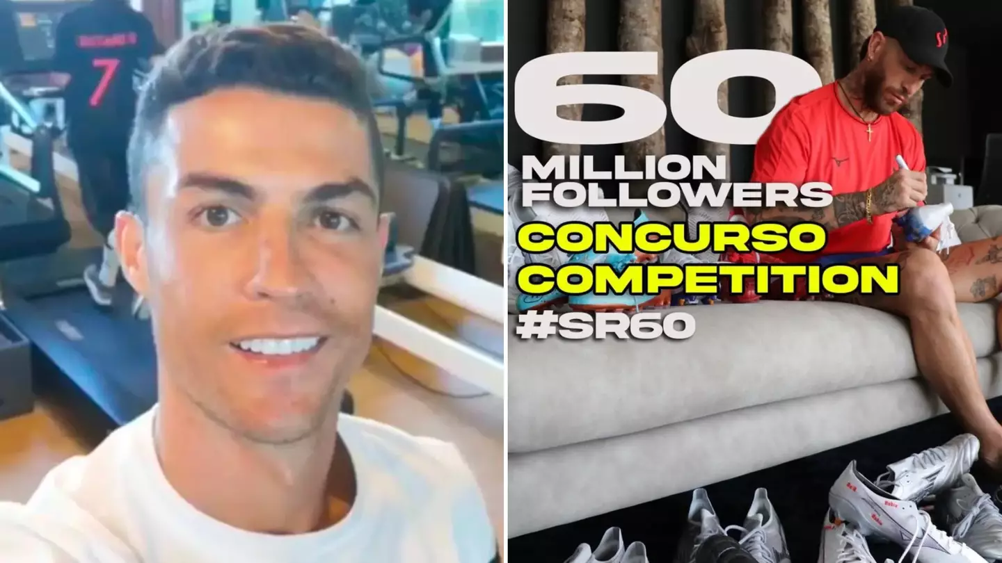 Cristiano Ronaldo ruthlessly trolls Sergio Ramos after becoming the most followed Instagram account in the world