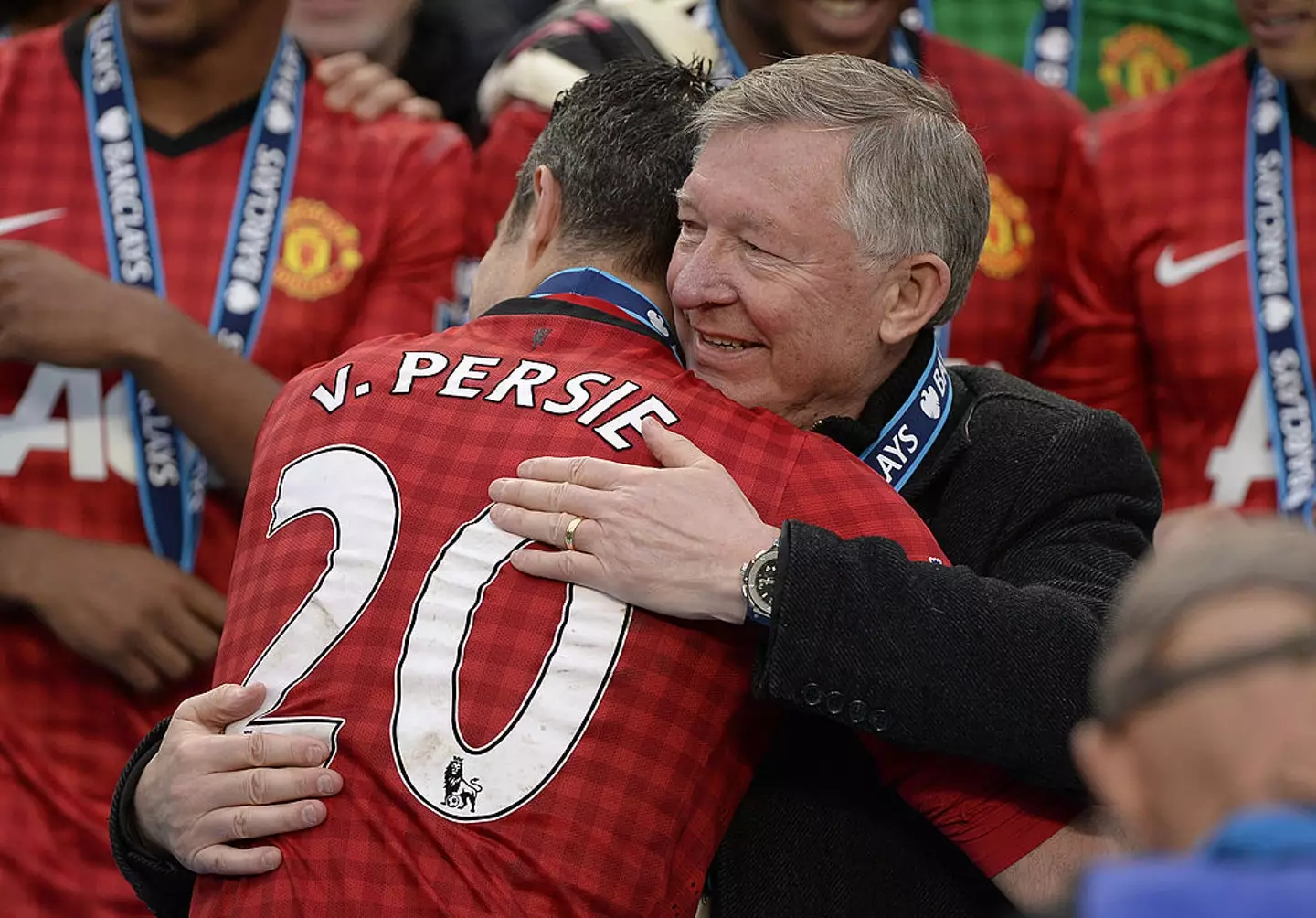 Robin Van Persie with Sir Alex- Getty