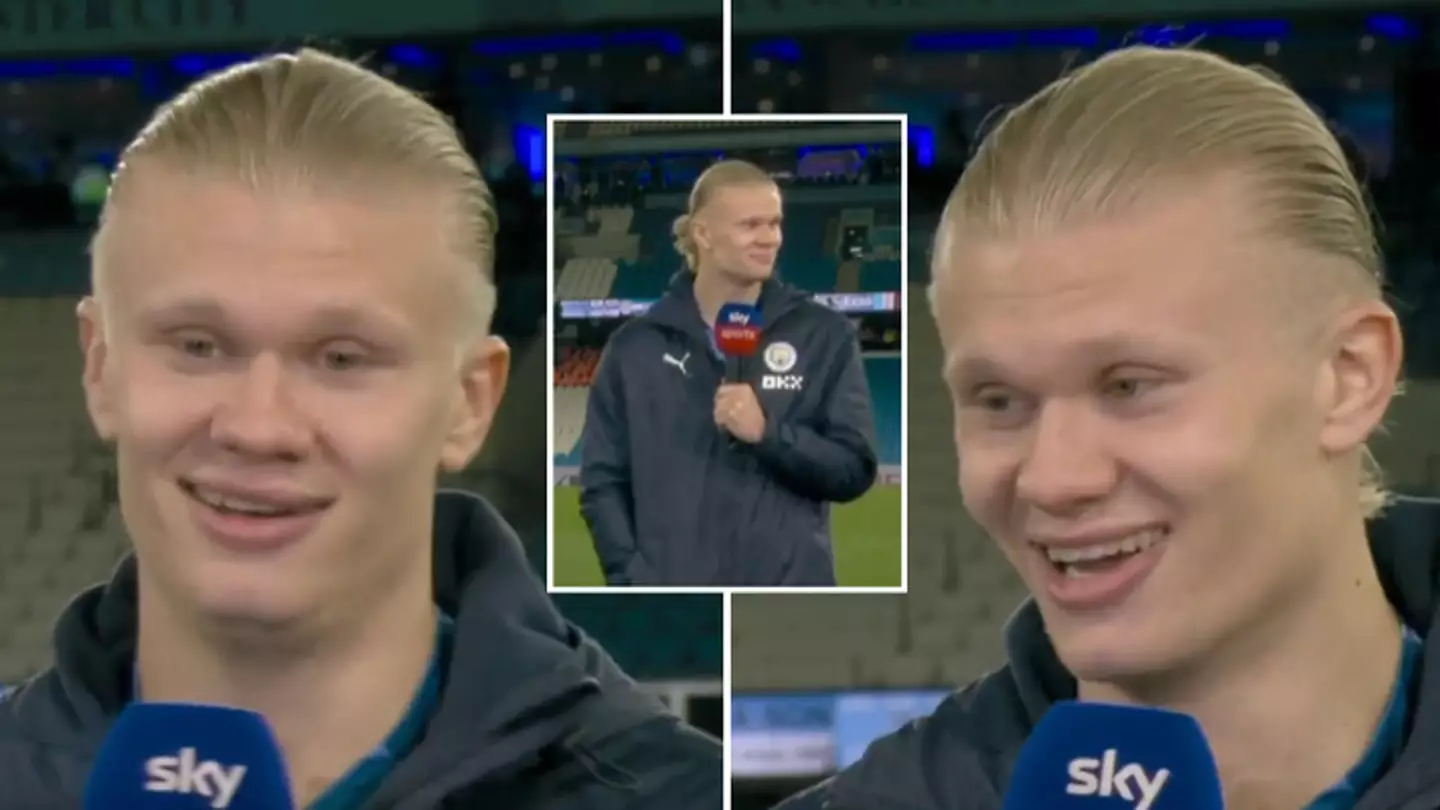 Erling Haaland gives yet another brilliant interview after scoring record-breaking goal