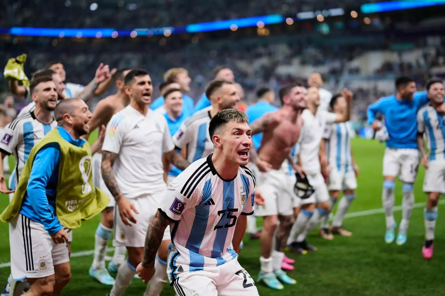 Martinez celebrating Argentina's victory. (Image