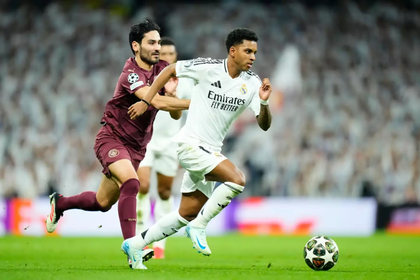 Rodrygo in action against Manchester City (Credit:Getty)