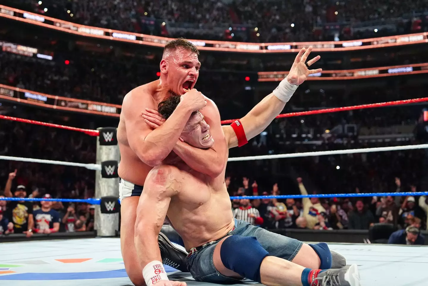 Gunther forced John Cena to tap in his WWE retirement match. Image: Getty