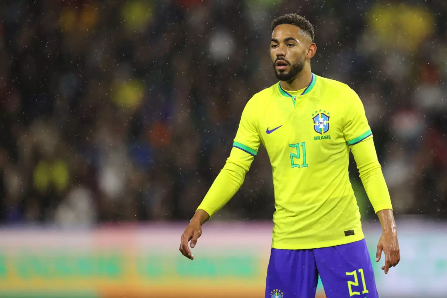 Matheus Cunha in action for Brazil (Credit:Getty)