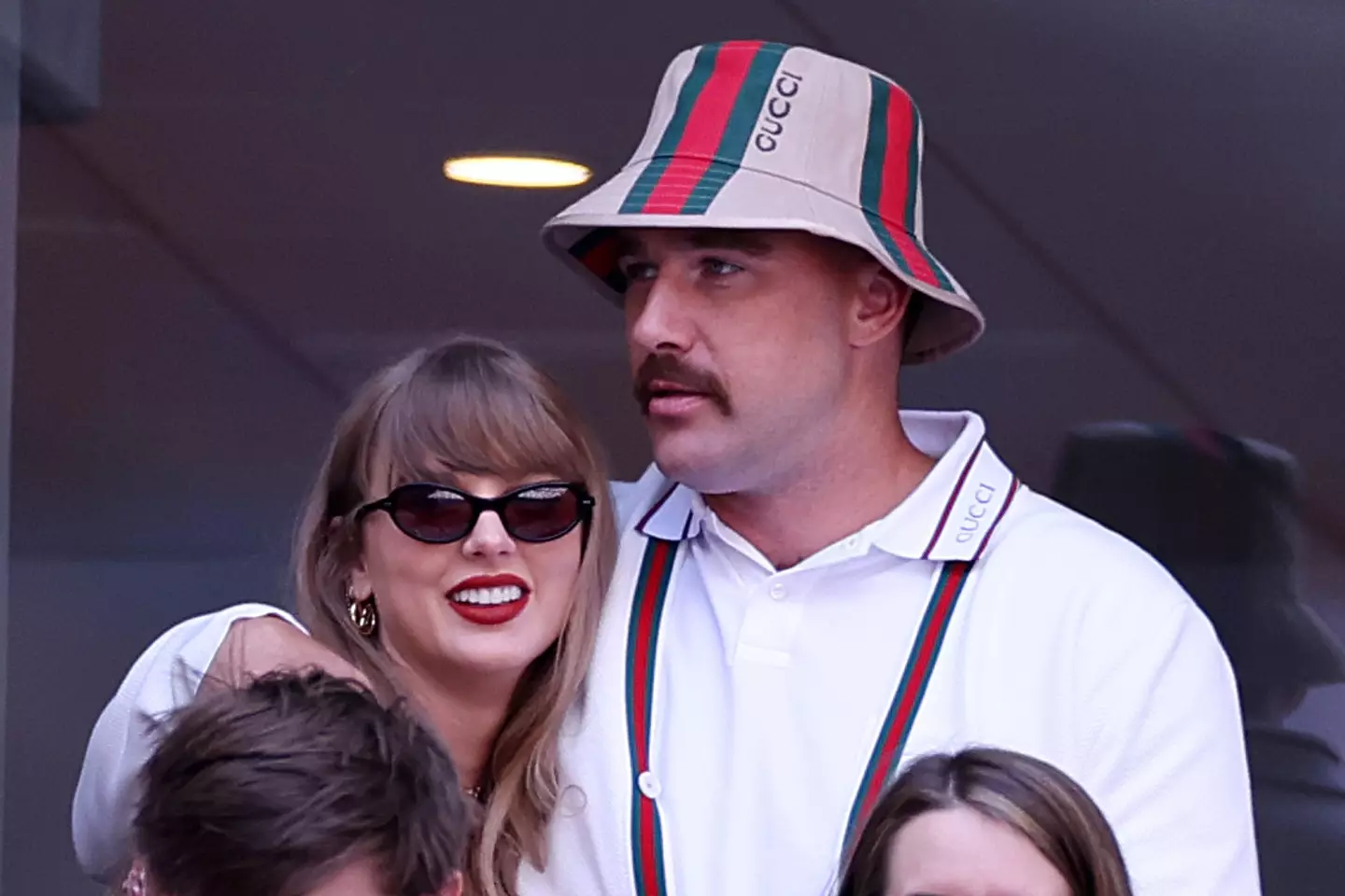 Travis Kelce and Taylor Swift. (Image: Getty)