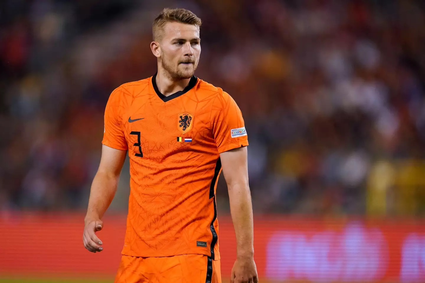 Matthijs de Ligt of the Netherlands during the UEFA Nations League League A Group 4 match between Belgium and Netherlands at the King Baudouin Stadium on June 3, 2022 in Brussels, Belgium.