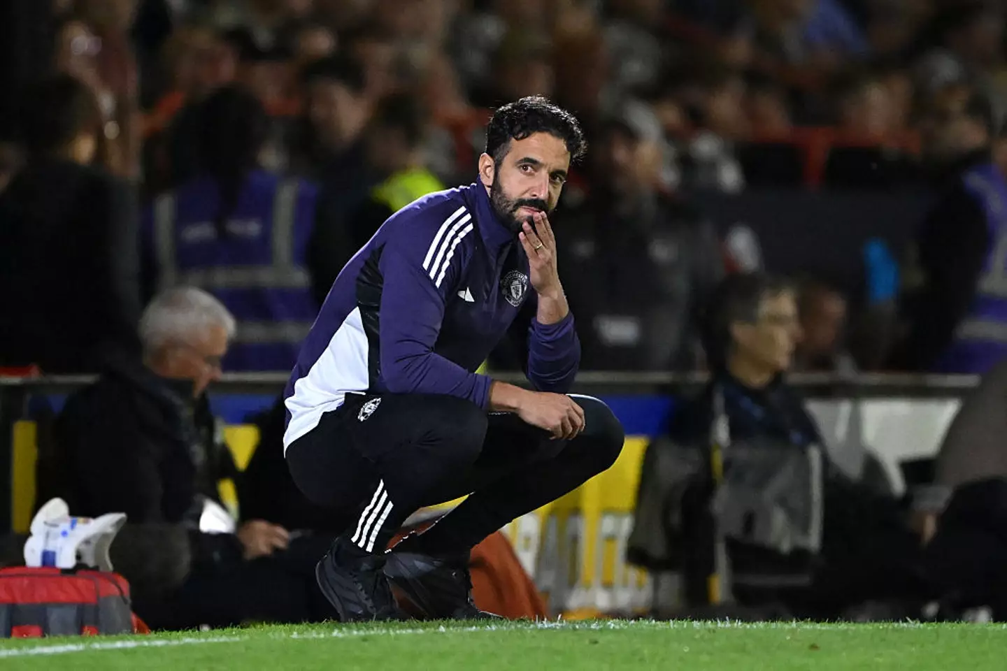 Ruben Amorim is under pressure following the 2-0 loss to Grimsby Town. (Image: Shaun Botterill/Getty Images)