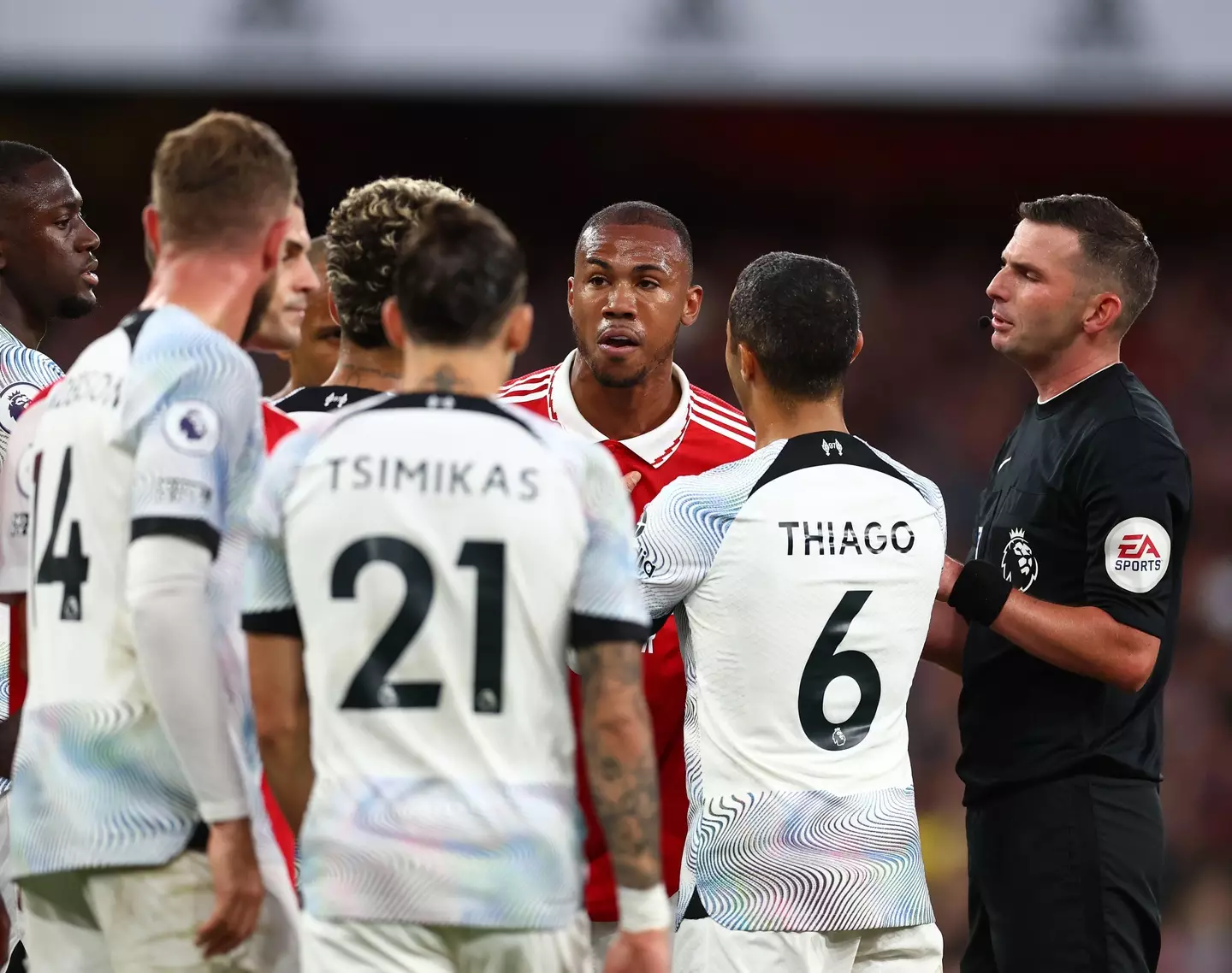 Henderson and Gabriel were involved in an angry exchange of words. Image: Alamy