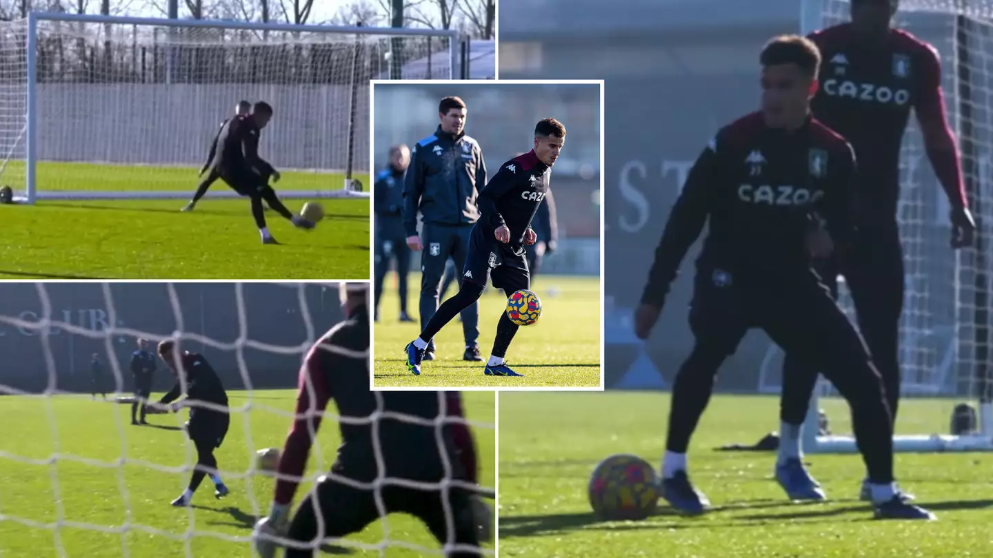 Stunning Footage Of Philippe Coutinho's First Villa Training Session Emerges, He's Still Elite