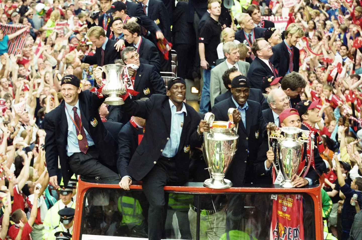 United won the treble in 1999. Image credit: Getty