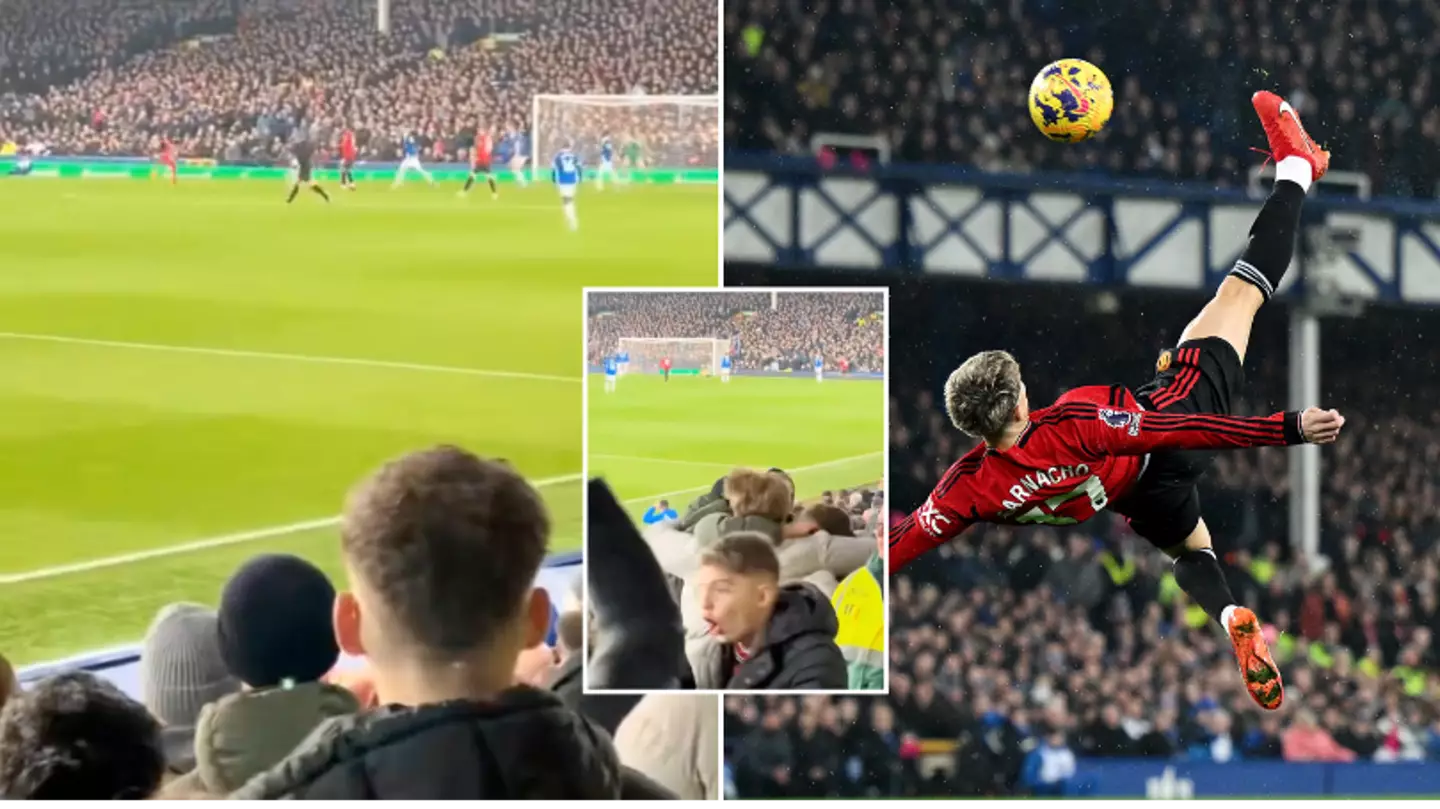 Unseen angle of Alejandro Garnacho's overhead kick shows just how incredible his strike really was