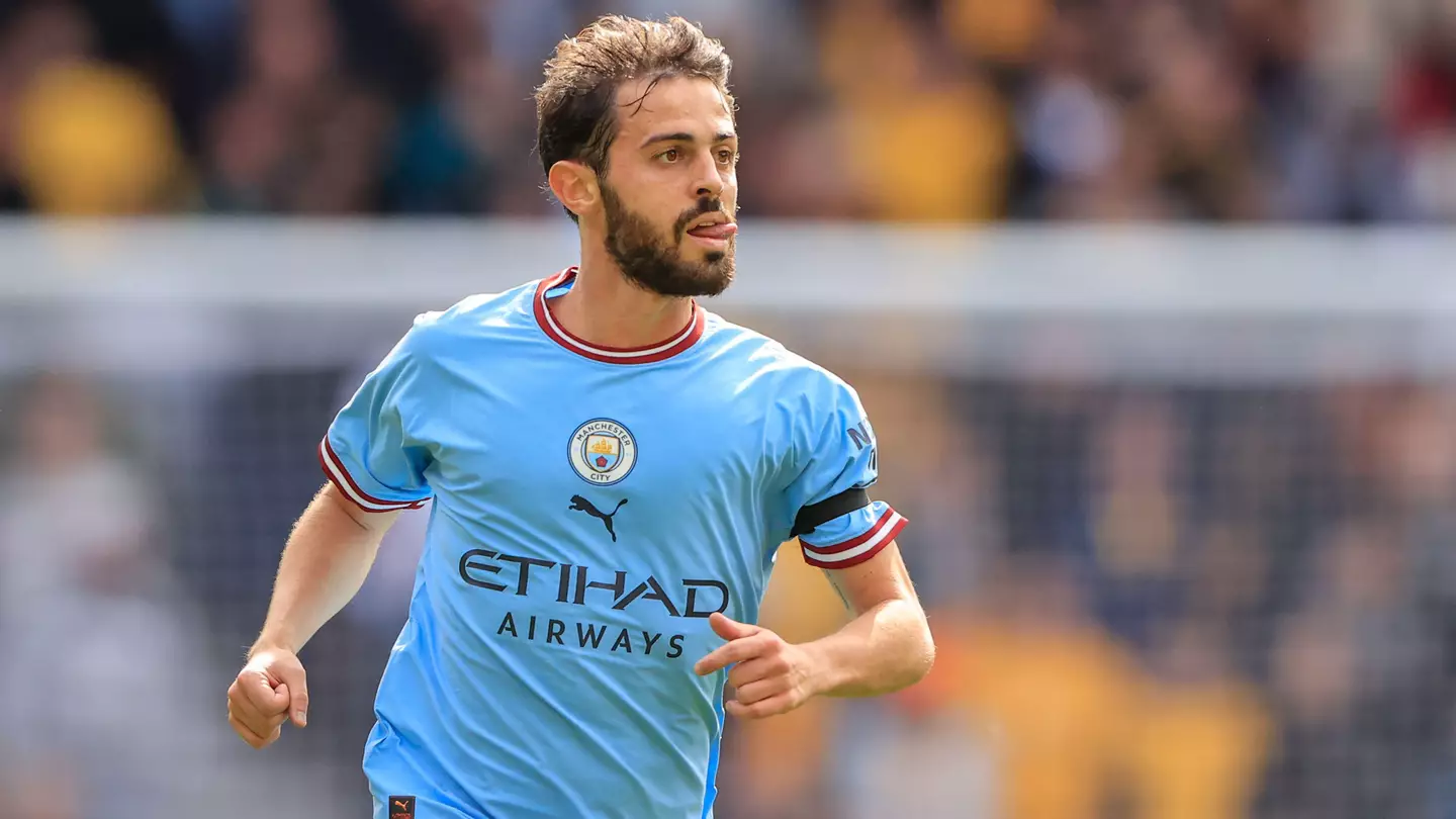 Bernardo Silva in action for Manchester City.