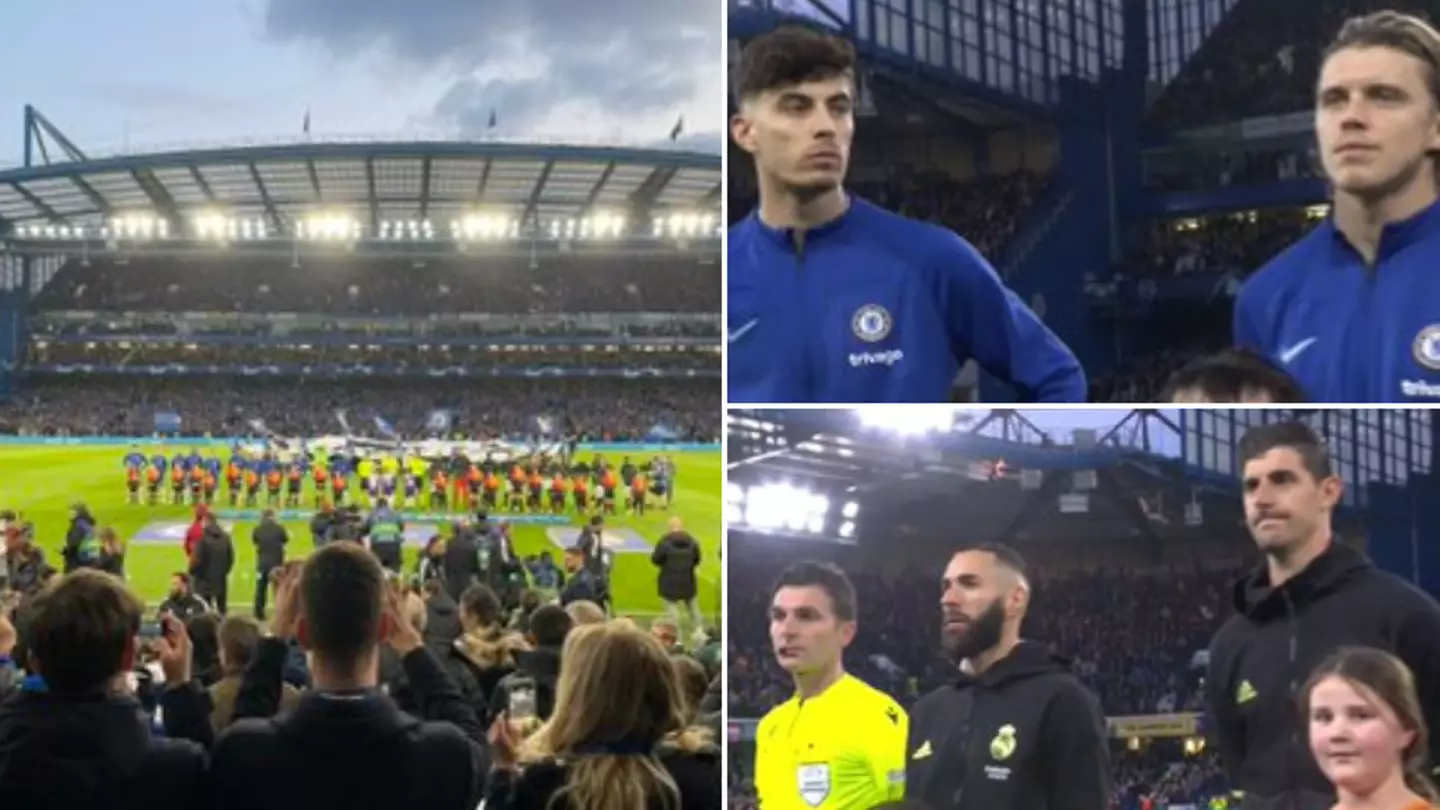 There was no UEFA Champions League anthem played ahead of Chelsea vs Real Madrid