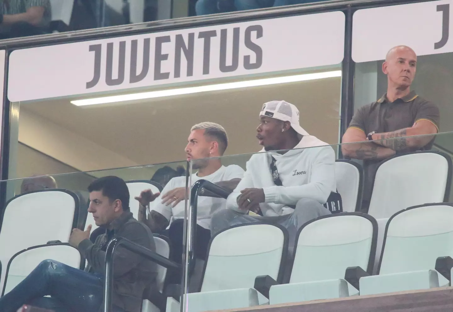 Paul Pogba watches a Juventus game from the stands. Image: Alamy 