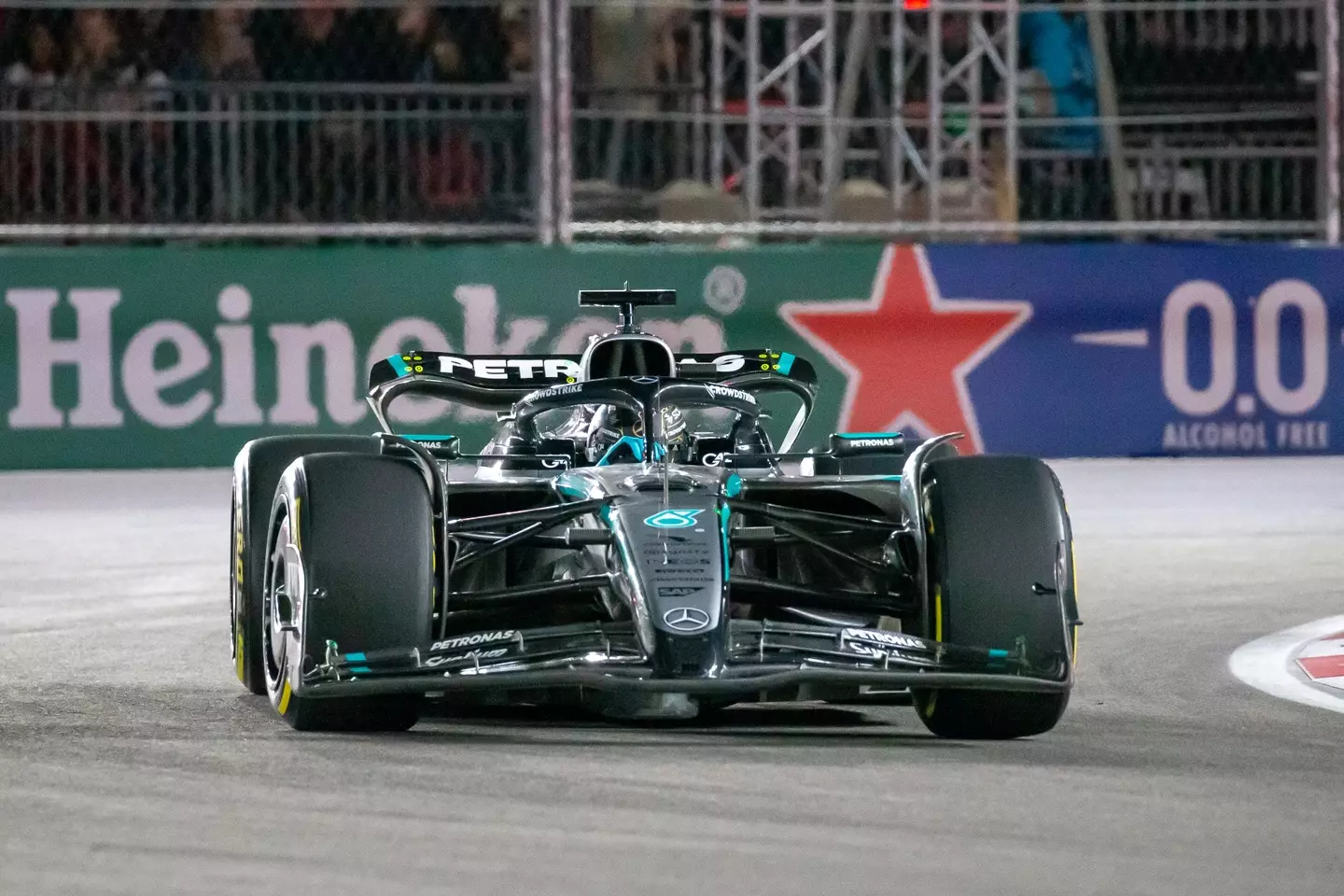 George Russell during the Las Vegas Grand Prix. Image: Getty