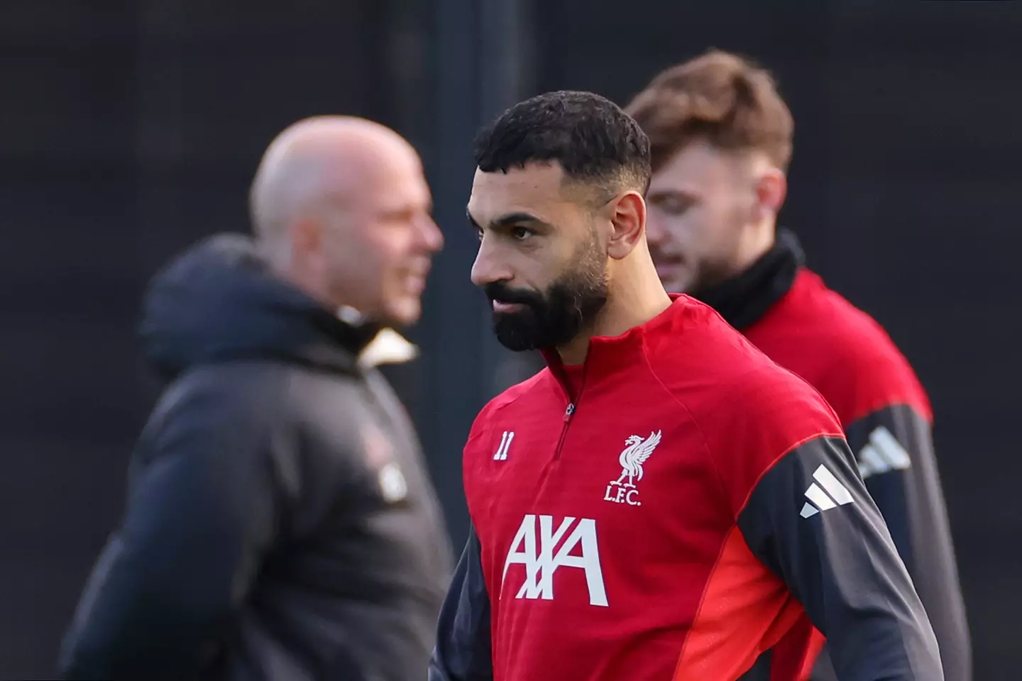 Mo Salah trained with the squad on Monday (Image: Getty)