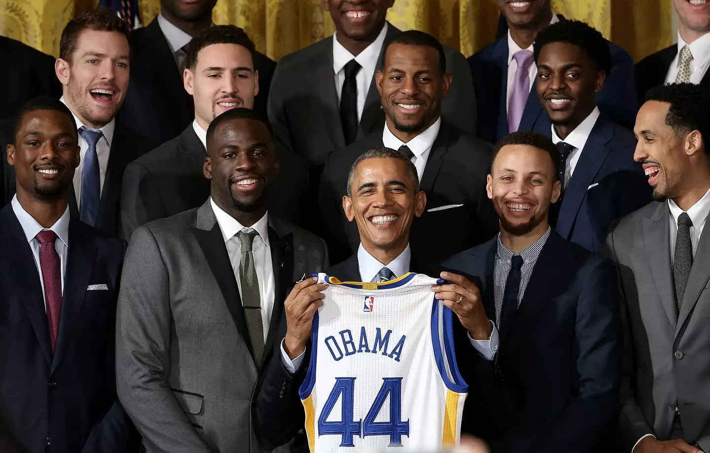 Barack Obama welcomed Steph Curry to the White House in 2016. Image: Getty
