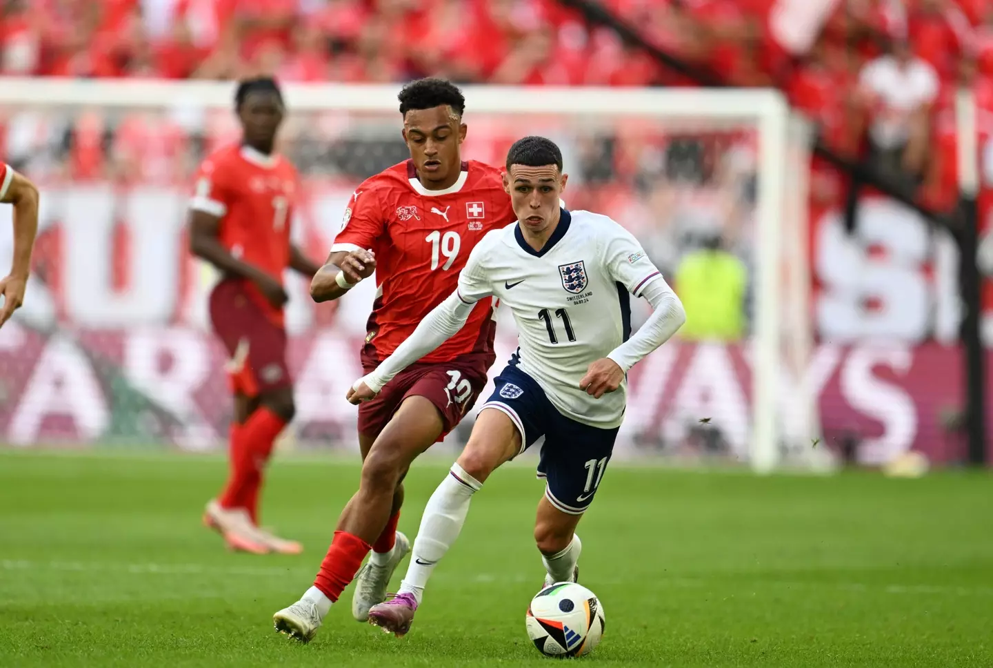 Phil Foden playing for England (Getty)