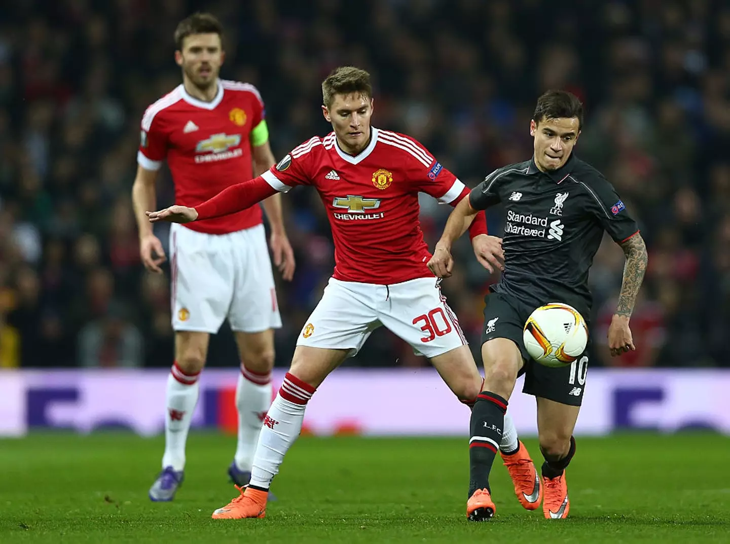 Guillermo Varela struggled against Philippe Coutinho (Credit:Getty)