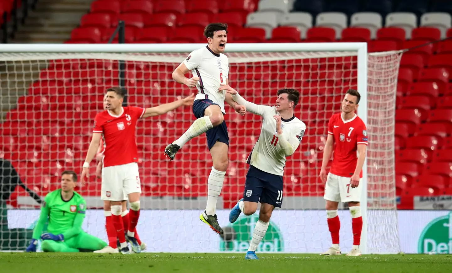 Harry Maguire scored against Poland last time out at Wembley. (Alamy)