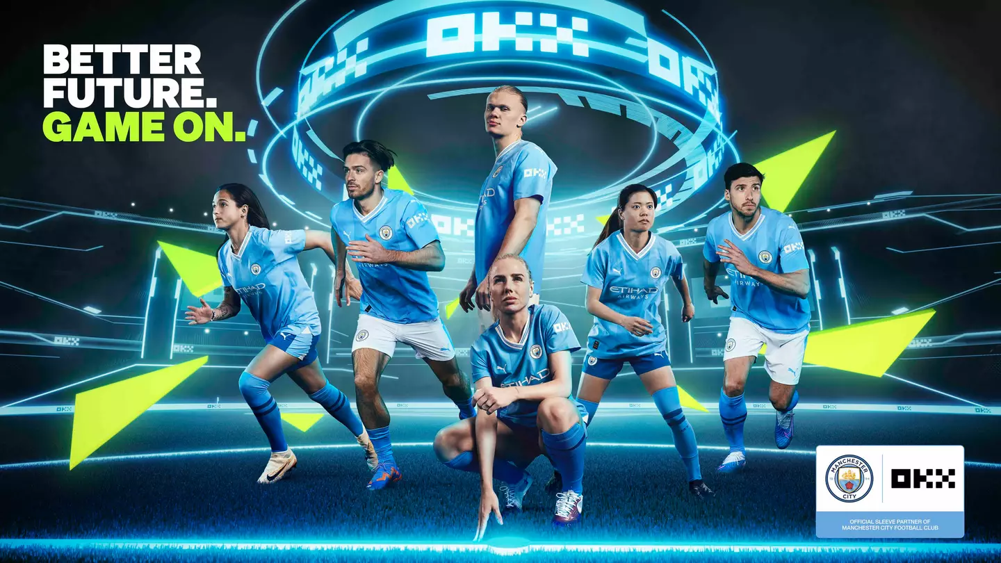 Manchester City unveil 2023/24 home shirt with new sleeve sponsor OKX