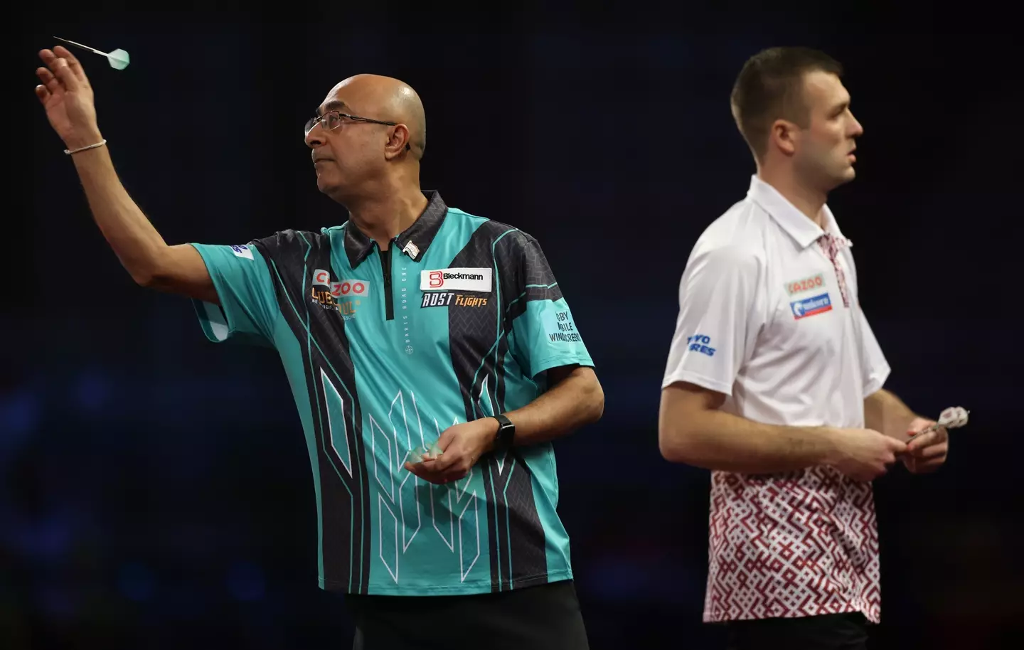 Jiwa came up against Madars Razma at the World Darts Championship. Image credit: Getty