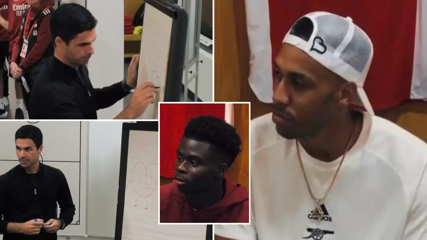 Mikel Arteta managed to confuse every Arsenal player with heart and brain drawing and speech