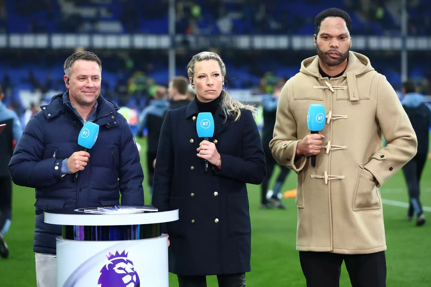 Michael Owen providing analysis for a Premier League game. Image: Getty