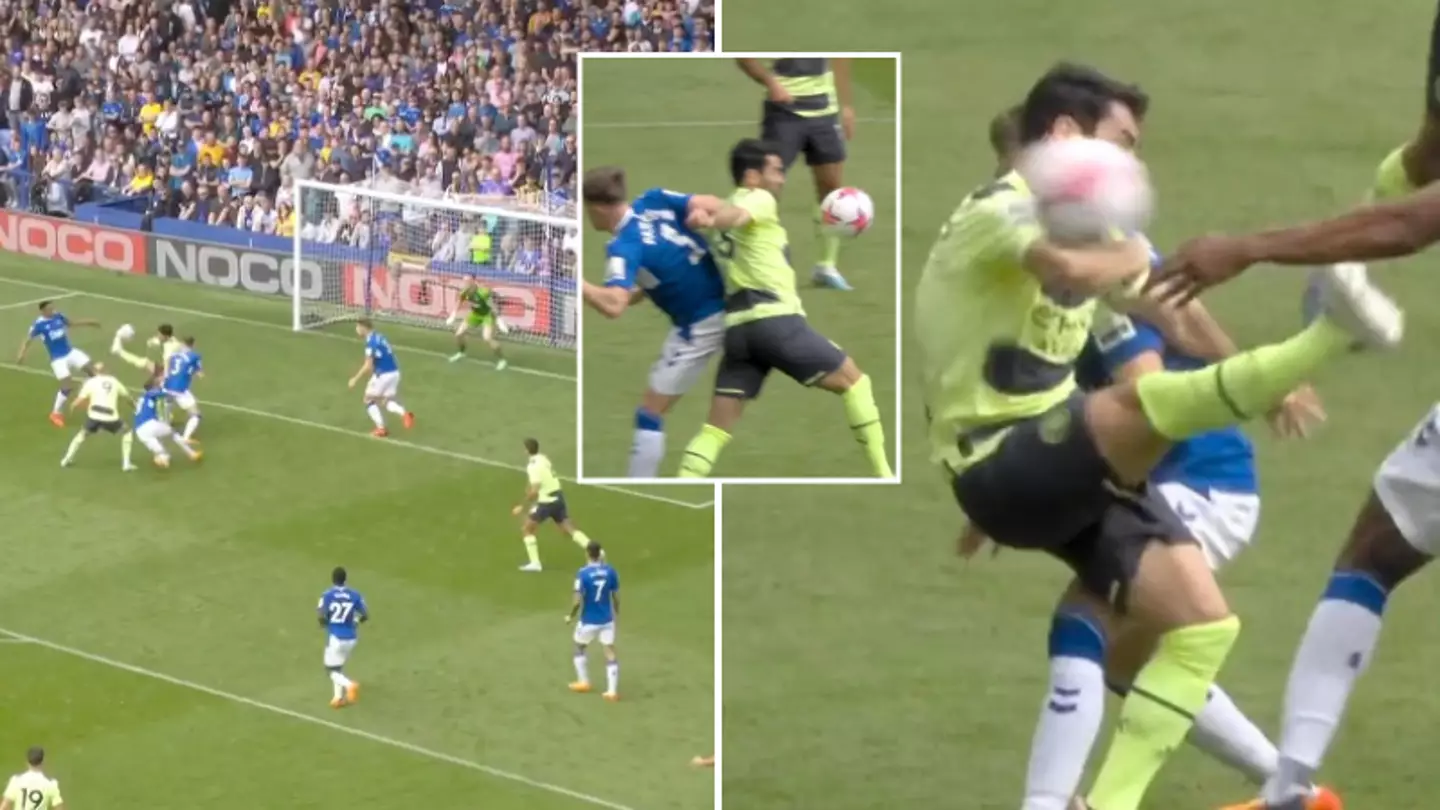 Ilkay Gundogan controls ball with his thigh, then scores outrageous flick goal