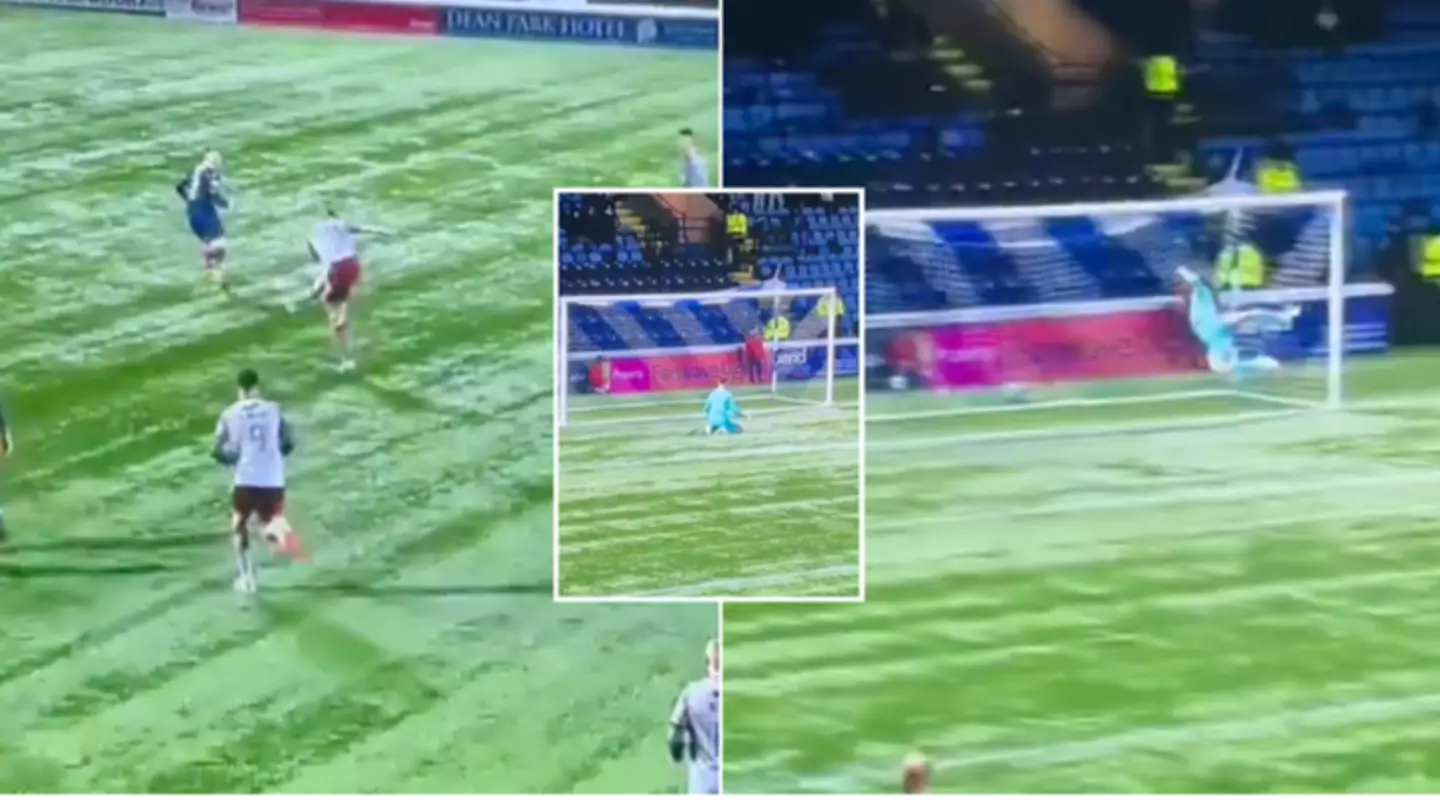 Scottish goalkeeper scores 30-yard screamer after being forced to play as striker, it's 2023's craziest goal