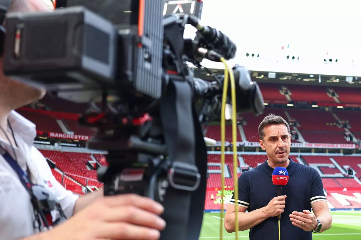 Gary Neville offered a damning reaction to United's loss to Tottenham on Sky Sports. (Image: Getty)