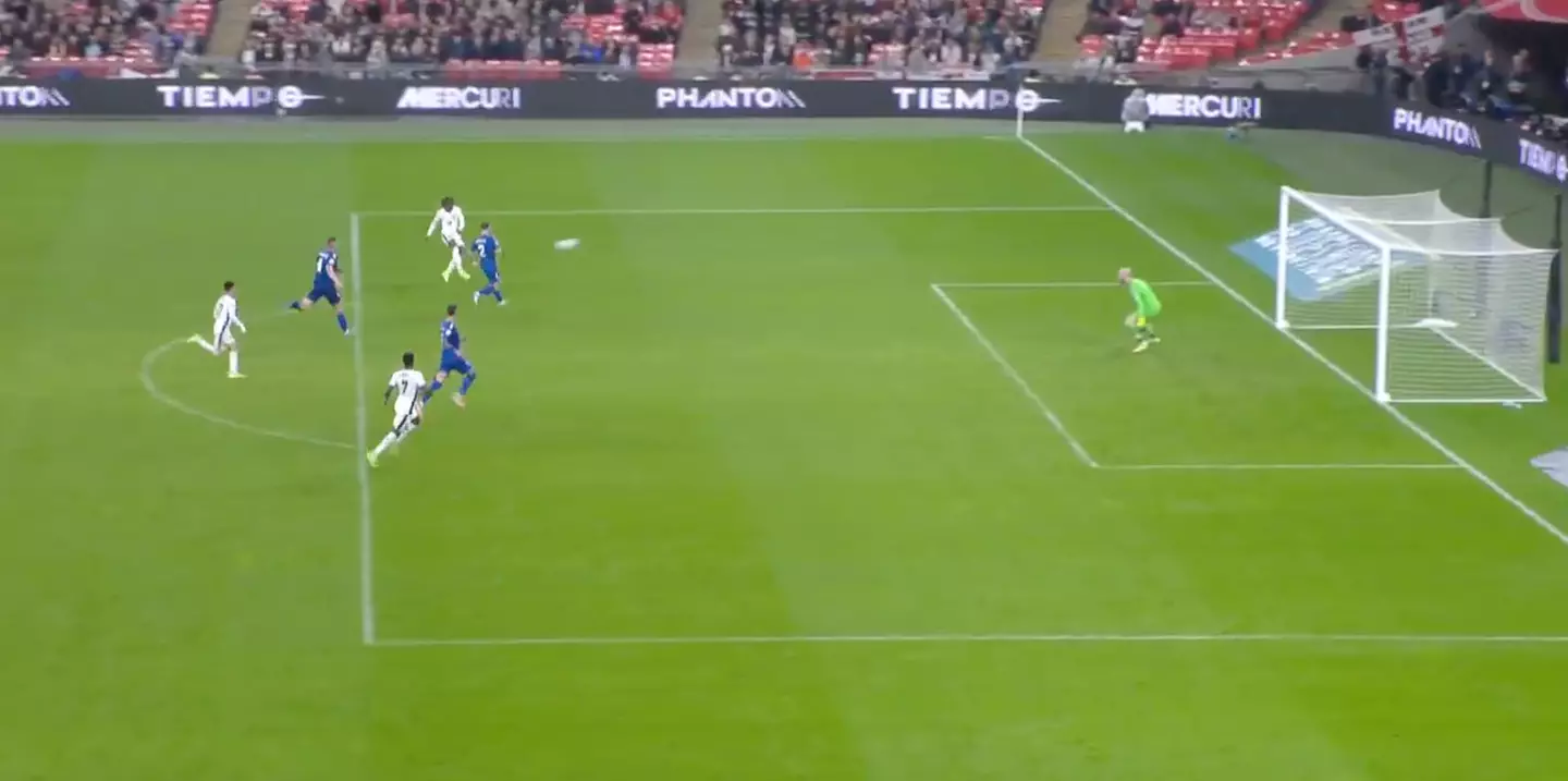 Eze put England 2-0 up at Wembley (Image: ITV)