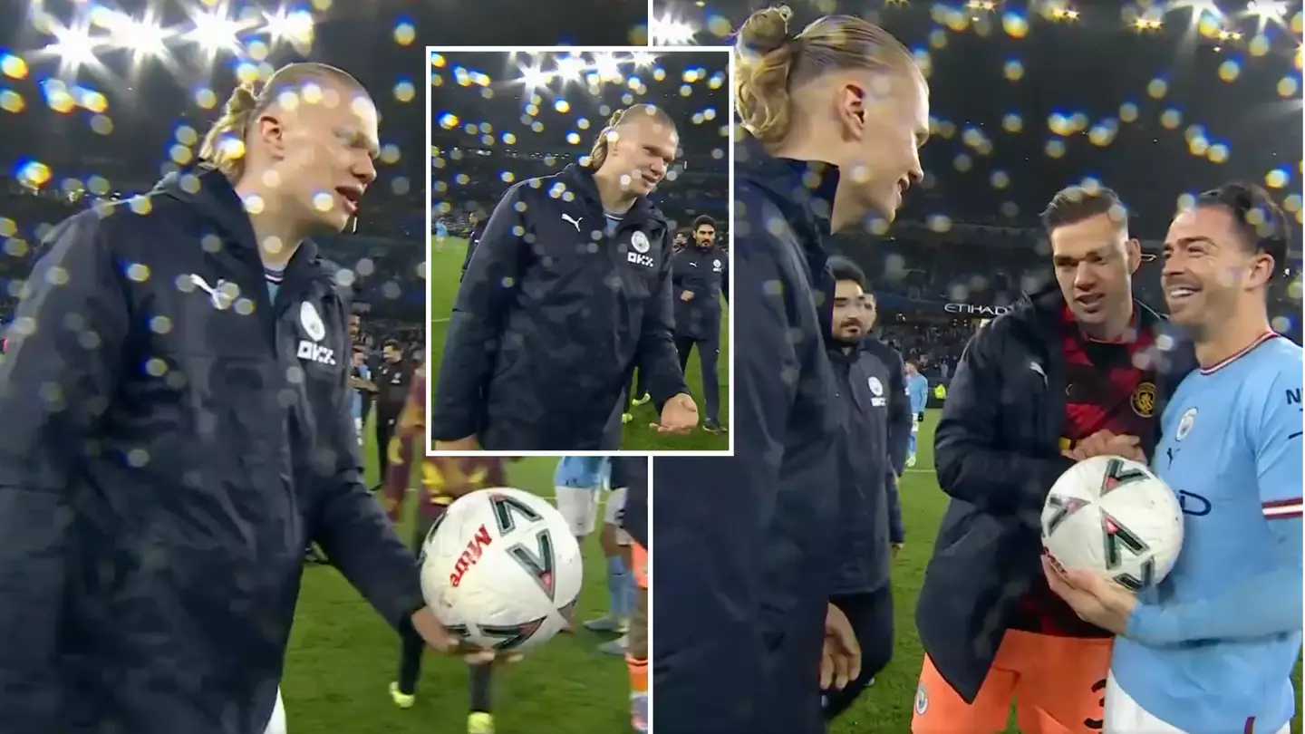 Erling Haaland has scored so many hat-tricks he's trying to give the match balls away